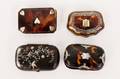 Group of Four Tortoiseshell Silver Overlay Items