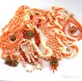 Large Group of Assorted Coral Jewelry