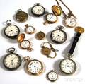 Fourteen American Pocket Watches