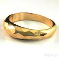 Faceted 14kt Gold Hinged Bangle Bracelet