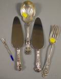 Five Assorted Sterling Silver Flatware Serving Items