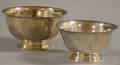 Two Small Sterling Silver Reveretype Footed Bowls