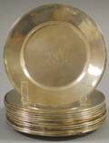 Set of Twelve Wallace Sterling Silver BreadandButter Plates