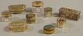 Nine Small Silver Boxes and Jars