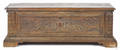 Italian carved oak coffer late 17th c
