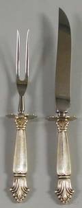 Jensenstyle Sterling Silverhandled Twopiece Carving Set