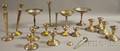Eighteen Weighted Sterling Silver Candlesticks Vases and Compotes