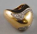 14kt Gold and Diamond Dome Ring