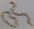 Pair of 14kt Gold and Moonstone Bracelets