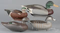 Four contemporary carved and painted duck decoys
