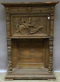 Continental Renaissancestyle Carved Walnut Fallfront Side Cabinet