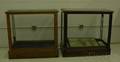 Two Glass and Oak Display Cases