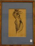 American School 20th Century Standing Nude