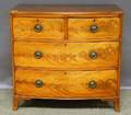 Regency Mahogany and Mahogany Veneer Bowfront Fourdrawer Bureau