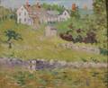 Attributed to Joseph Eliot Enneking American 18811942 Houses on a Hill