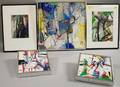 Alain Nicolet French b 1951 Five Abstract Works on Paper