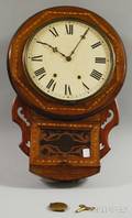 Inlaid Mahogany Wall Clock