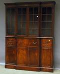 Charak Furniture Georgianstyle Glazed Mahogany Breakfront