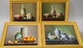 Four Contemporary Oil on Panel Still Lifes