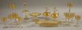 Sixteen Pieces of Giltdecorated Colorless Glassware