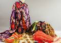 Group of Assorted Ikat and Ikatstyle Textiles