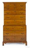 New England Chippendale maple chest on chest ca 1780