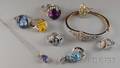 Group of Assorted Gold Gemset Jewelry