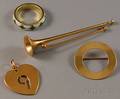 Four 14kt Gold Jewelry Items
