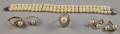 Five 14kt White Gold and Cultured Pearl Jewelry Items