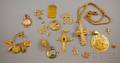 Group of Assorted Mostly Gold Jewelry
