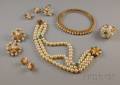 Small Group of Gold and Pearl Jewelry