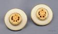 14kt Gold and Ivory Earclips Harry Fireside