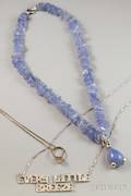 Blue Chalcedony Necklace and Two Pendant Necklaces