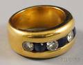 14kt Gold Sapphire and Diamond Ring