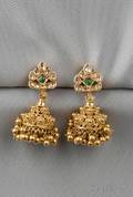 21kt Gold Gemset Earpendants