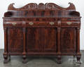 Philadelphia classical carved mahogany sideboard