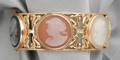 14kt Gold and Hardstone Cameo Bracelet