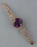 Amethyst and Diamond Bracelet