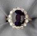 14kt Gold Amethyst and Diamond Ring JE Caldwell  Co