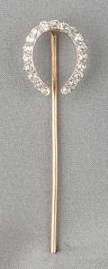 Edwardian Diamond Horseshoe Stickpin