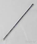 Art Deco Platinum and Synthetic Sapphire Line Bracelet