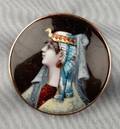 Art Nouveau Limoges Enamel Brooch