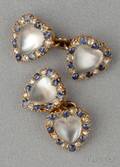 Antique 14kt Gold and Moonstone Cuff Links