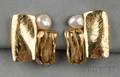 24kt and 18kt Gold and Freshwater Pearl Earclips Alexandra Watkins Janiye