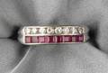 Platinum Ruby and Diamond Ring Cartier