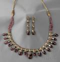 Pink Tourmaline and Diamond Necklace