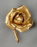 20kt Gold Rose Brooch Tiffany  Co