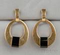 18kt Gold and Onyx Earpendants Tiffany  Co