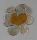 Silver and Brass PendantBrooch Carol Summers