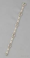 Art Deco Platinum and Diamond Bracelet
